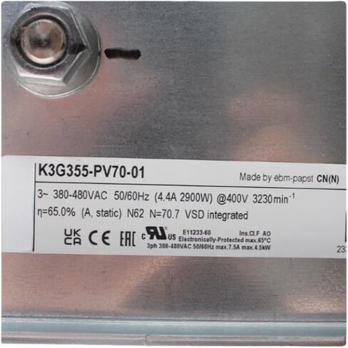 K3G355-PV70-01 380-480V 4.4A 2900W 3230RPM Cooling Fan 355mm in Saudi Arabia
