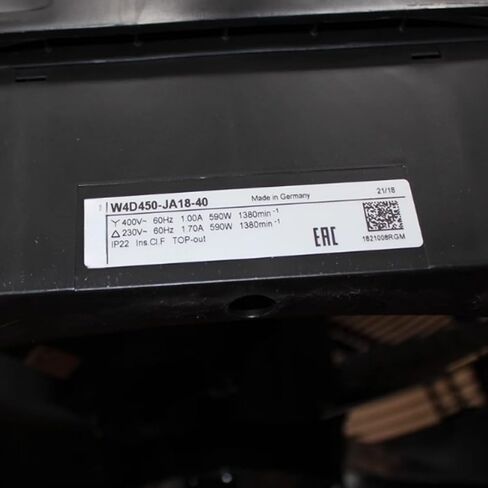 W4D450-JA18-40 230/400V 1.00/1.70A 590W 1380RPM Cooling Fan 450mm in Saudi Arabia