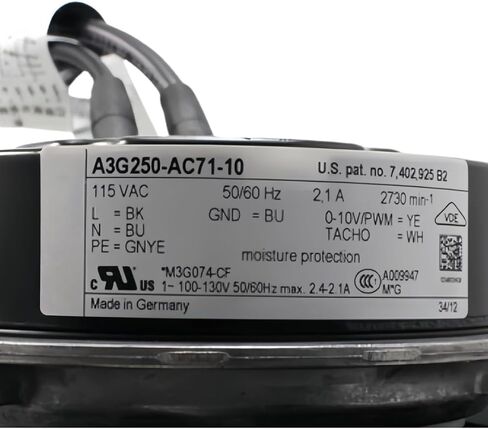 A3G250-AC71-10 115V 2.1A 2730RPM Cooling Fan 250mm in Saudi Arabia