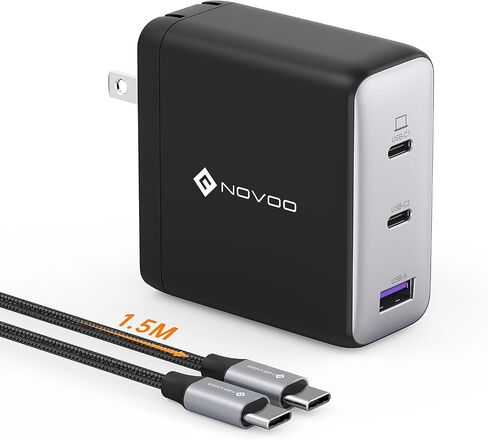 100W USB C Charger, 120W MacBook Pro Charger, 3-Port GaN Fast Charger with PD3.0, PPS, for MacBook pro & Air, ipad Air, iPhone 15, iPad, Laptops and All USB C Device in Kuwait