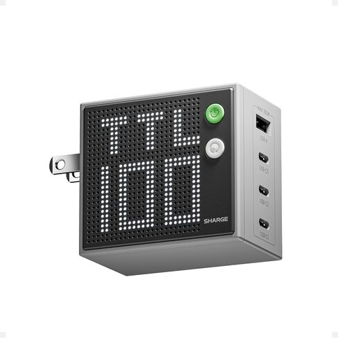 SHARGE 100W 4-Port GaN Charger, USB C Laptop Charger Block with Display in Saudi Arabia