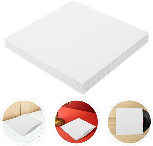 Gadpiparty 10pcs Vinyl Record Protective Sleeves 7.2 Inch Kraft Paper Album Covers with Snug Fit and Stable Material for Vinyl Record Storage and Protection in Kuwait