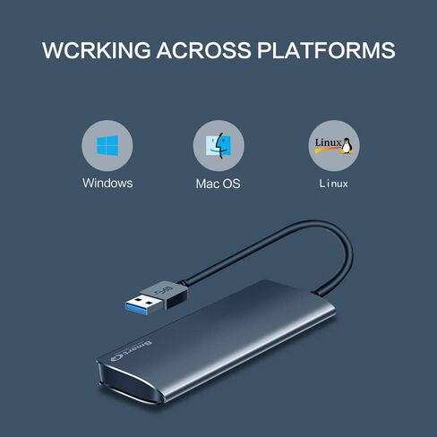 قارئ SmartQ USB من الألومنيوم 2 في 1 USB A Hub، وقارئ بطاقات microSD وSD، USB 3.0 - متوافق مع 2020/2019 MacBook Pro، 2020 MacBook Air (رمادي فضائي) (USB A) in Kuwait