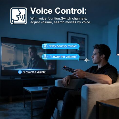 Voice Backlight Remote Control Replacement Compatible for vSeeBox V6/V5/V3 Pro, V6/V3 Plus V1/V6 Max,Elite/Elite Ultra, and Elite Mini. in Kuwait