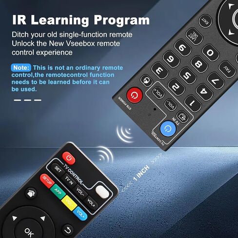 Voice Backlight Remote Control Replacement Compatible for vSeeBox V6/V5/V3 Pro, V6/V3 Plus V1/V6 Max,Elite/Elite Ultra, and Elite Mini. in Kuwait