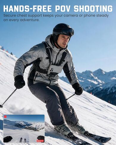 Zelvot Phone Chest Mount with 1L Water Bladder,Chest Pack for Action Camera in Saudi Arabia