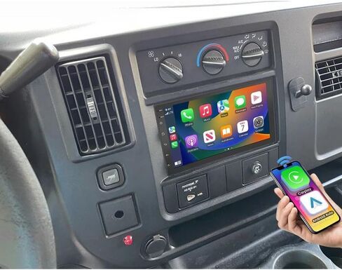 7 inch Double Din Car Stereo for Chevy Express 1500 2500 2003-2006 Radio Upgrade, 2+32G Touch Screen Radio Express 1500 Head Unit Bluetooth with Wireless Carplay Auto Android Backup Camera GPS FM RDS in Saudi Arabia