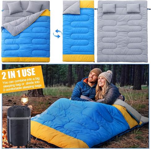 4 Pcs Camping Tent Set Include 1-2 Person Tent, Sleeping Bag, Air Mattress and 110v Ac/12v Electric Air Pump with 3 Nozzles Easy Set up Shelter with Rain Fly and Carrying Bag for Outdoor in Saudi Arabia
