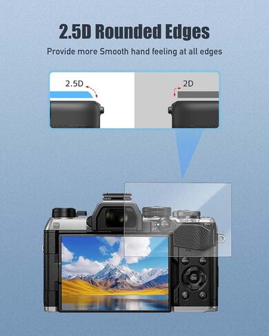 2-Pack Screen Protector for OM SYSTEM OM-5 Mark II,9H Hardness Tempered Glass for OM SYSTEM OM-5 Mark II Mirrorless Camera, Anti-Scratch, Bubble Free, HD Clarity in Saudi Arabia
