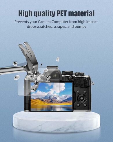 2-Pack Screen Protector for OM SYSTEM OM-5 Mark II,9H Hardness Tempered Glass for OM SYSTEM OM-5 Mark II Mirrorless Camera, Anti-Scratch, Bubble Free, HD Clarity in Saudi Arabia