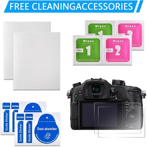 2PCS Screen Protector Compatible with Panasonic GH4 GH3 GX8 Camera, 9H Hardness Tempered Glass Screen Film, Gift for Camera Enthusiasts and Content Creators, Anti-Scratch Anti-Finger Print in Saudi Arabia