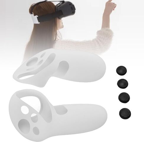 Silicone Controller Grips Cover for Goal 3 Precision Fit Non-Slip Features for VR Gaming Material - Black in Saudi Arabia