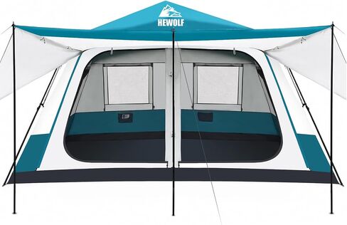 Hewolf Instant Tent for 4-6 Person Camping, Waterproof Easy Pop Up Tent Sets Up in 60 Seconds for Family Outdoor Hiking & Backpacking with Carry Bag in Saudi Arabia