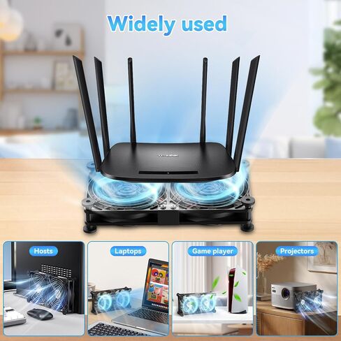 OTraki 120mm 2 In 1 Dual Row USB PC Fan, Mini USB Fan 3 Speeds Adjustable Laptop Cooler With 8 Shock Absorbers For Router PS4 Tv Box Laptop in Saudi Arabia