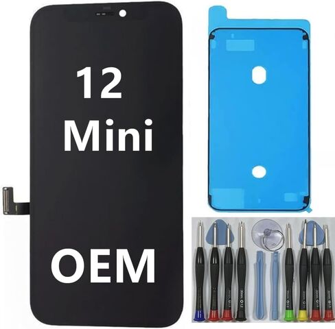 (Original Disassembly New Screen) 5.4" Original for iPhone 12 MIni Screen Replacement OEM for iPhone12 mini A2398 A2399 A2400 Display Touch Screen Digitizer Assembly with Repair Tool kit in Kuwait
