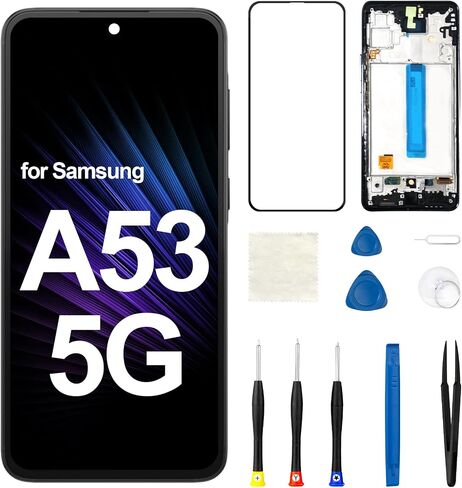 for Samsung A53 5G A536U LCD Screen Replacement Kit with Frame in Kuwait