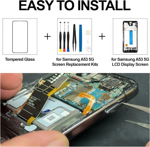 for Samsung A53 5G A536U LCD Screen Replacement Kit with Frame in Kuwait