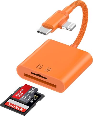 USB C SD Card Reader, USB 3.0 Memory Card Adapter, White in Kuwait