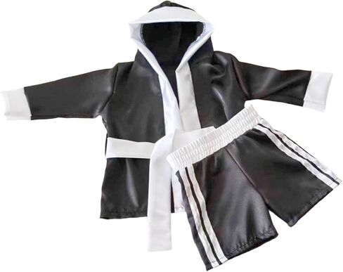 Boxing Photography Outfit, Soft Polyester Infant Costume Robe & Shorts Set for Newborn 100 Day Photo in Saudi Arabia