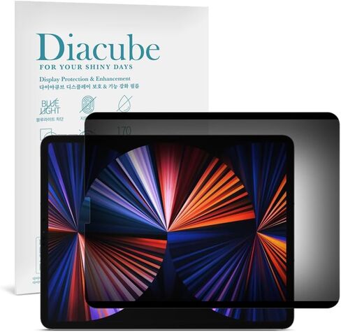 واقي شاشة مغناطيسي 4 اتجاهات 360 درجة لجهاز iPad Pro 6th/5th/4th/3rd Generation 12.9 بوصة، قابل للإزالة وإعادة الاستخدام ومضاد للتجسس ومضاد للوهج ومضاد لبصمات الأصابع [وضع المناظر الطبيعية والصورة في in Kuwait