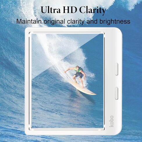 Murmure [2 Pack Screen Protector for Kobo Libra Colour/Kobo Libra 2, 9H Hardness [HD Clarity] Anti-Scratch Tempered Glass Screen Film,Easy Installation,Bubble Free in Saudi Arabia
