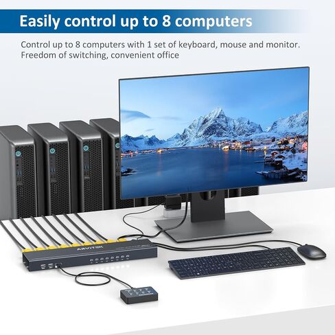 8 Port VGA KVM Switch + 1 VGA KVM Cable in Saudi Arabia