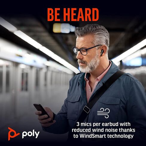Poly Voyager Free 60 True Wireless Earbuds (Plantronics) – Noise-Canceling Mics for Clear Calls – Active Noise Canceling (ANC) – Portable Charge Case – Compatible w/iPhone, Android (Renewed) in Saudi Arabia