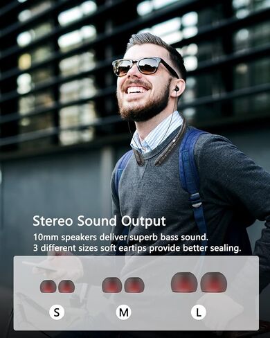 V5.3 Neckband Bluetooth Headphones, Retractable Headphones with CVC 8.0 Noise Cancelling Microphone, Lightweight Around the Neck Headphones for Business, Home Office in Kuwait