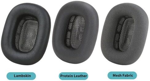 Lambskin Ear Cushions for Apple AirPods Max Headphones, Black in Kuwait