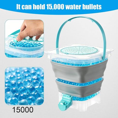 Gel Blaster Ammo Bucket Foldable Large Capacity Container Gel Ball Splatter Ammo Bucket Portable Collapsible Blaster Depot for Holds 15,000 Hydrogel Balls in Saudi Arabia