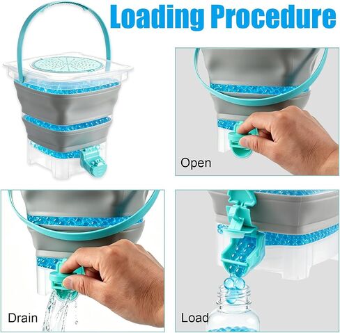 Gel Blaster Ammo Bucket Foldable Large Capacity Container Gel Ball Splatter Ammo Bucket Portable Collapsible Blaster Depot for Holds 15,000 Hydrogel Balls in Saudi Arabia