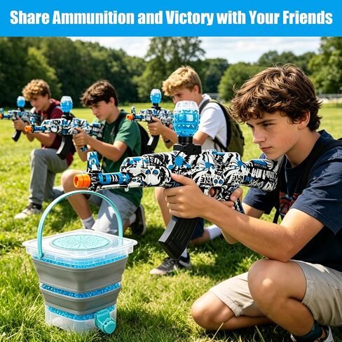 Gel Blaster Ammo Bucket Foldable Large Capacity Container Gel Ball Splatter Ammo Bucket Portable Collapsible Blaster Depot for Holds 15,000 Hydrogel Balls in Saudi Arabia