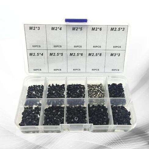 500pcs Laptop Screws Kit Carbon Steel Replacement Mini Cross in Saudi Arabia