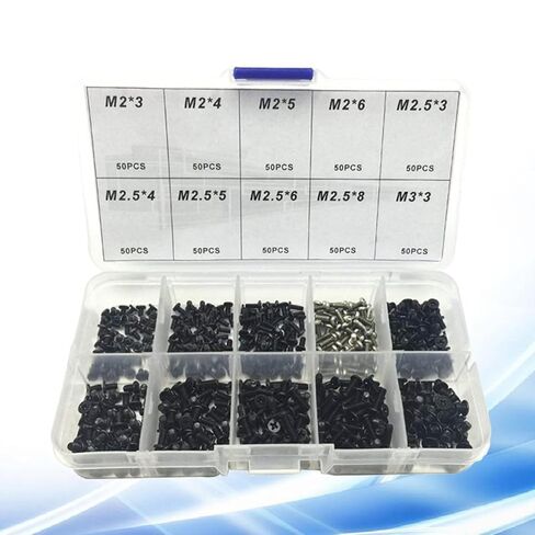 500pcs Laptop Screws Kit Carbon Steel Replacement Mini Cross in Saudi Arabia