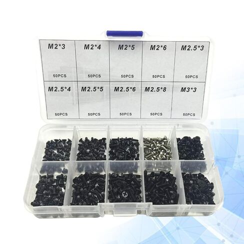 500pcs Laptop Screws Kit Carbon Steel Replacement Mini Cross in Saudi Arabia