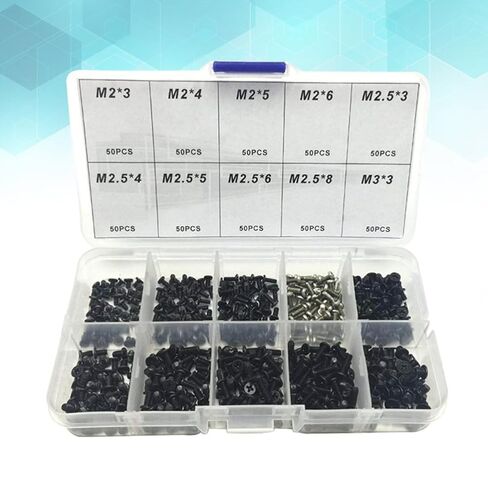 500pcs Laptop Screws Kit Carbon Steel Replacement Mini Cross in Saudi Arabia