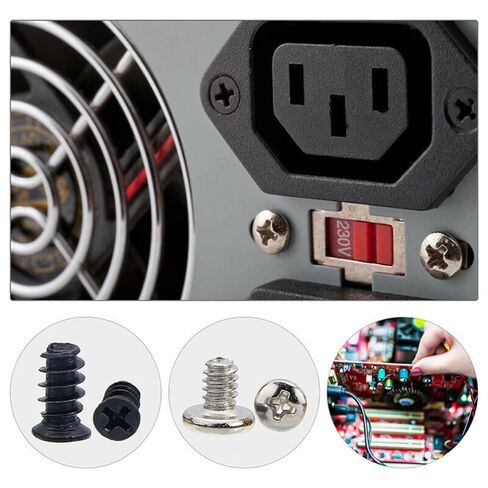 TOYANDONA Computer Screw Set for Computer Case Repair and Replacement, Steel Material with Screws, Bolts, Washers, Cable Ties, Screwdriver, Brush, and Storage Box for Desktop PC Maintenance in Saudi Arabia