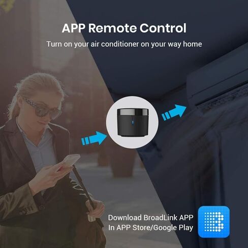 Broadlink RM4 Mini IR Universal Remote Control with HTS2 Cable (Only 2.4 GHz Wi-Fi) Intelligent Home Automation WiFi Infrared Blaster for TV, Air Conditioning, Compatible with Alexa and Google Home. in Kuwait