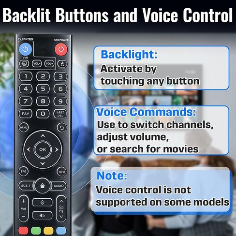 Backlit V5 Pro Voice Remote Control Compatible with vSeeBox V1/V2/V3 Pro in Kuwait