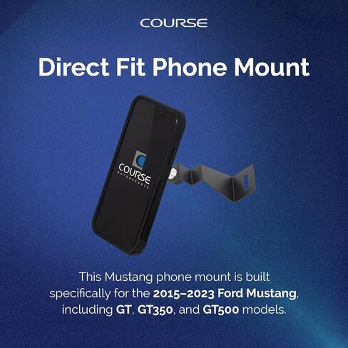 Course Motorsports Direct Fit Phone Mount | MagSafe Compatible | Custom Fit Car Phone Mount | Ford Mustang Phone Holder | Compatible with Ford Mustang, GT, GT-350, GT-500 (2015-2023) in Kuwait