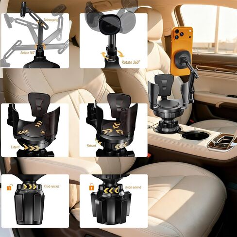 EXELIQ Cup Holder Phone Mount with MagSafe, 2-in-1 Expander in Saudi Arabia