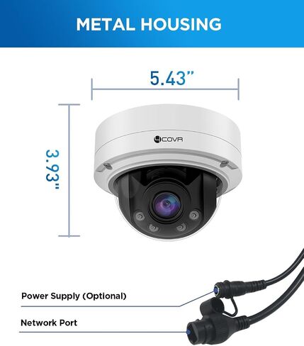4COVR 5MP PoE Security AutoFocus Dome IP Wired Camera with Mic, LY57BA5MA in Saudi Arabia