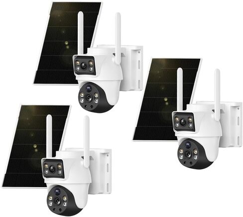 XIAOVV 4K Dual Lens Solar Security Camera Wireless Outdoor in Kuwait