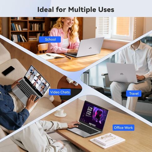 NIMO 15.6" IPS FHD-Student-Laptop, Intel i3-1215U (6-Core Up to 4.4 GHz, Beats R5 7520U) 16GB RAM 512GB SSD with 65W Fast PD 2-Yr Warranty 180° View Wi-Fi 6 Backlit KB Fingerprint Bluetooth 5.2 Win 11 in Kuwait
