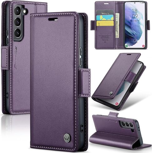 Compatible with Samsung Galaxy S21 Plus Wallet Case with Card Holder,Kickstand Flip Folio Leather Phone Case for Samsung Galaxy S21 Plus 6.7 inch (Coffee) in Kuwait