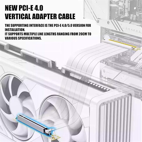 كابل Gpu عمودي 90 درجة، متوافق مع Pcie X16، تحديد موضع مرن لحافظات الكمبيوتر المدمجة والقياسية، توصيل سهل و in Saudi Arabia