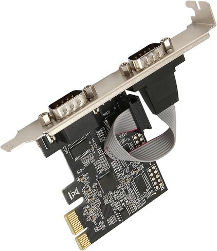 PCIE Serial DB9 Port Card, PCIe RS232 Expansion Card with 2 Ports, ASIX AX99100 Chip, Compatible with for Linux in Saudi Arabia