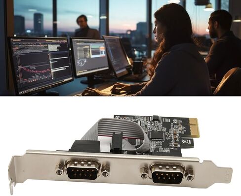 PCIE Serial DB9 Port Card, PCIe RS232 Expansion Card with 2 Ports, ASIX AX99100 Chip, Compatible with for Linux in Saudi Arabia