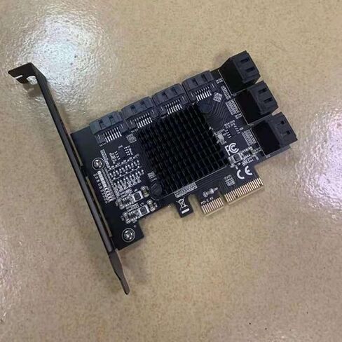 TIDTALEO 10-Port Serial Ata 3.0 Expansion Card Pcie X4 3.0 Interface Controller Card Adapter for Hard Drive and Workstation with Stable and Lossless Transmission in Kuwait