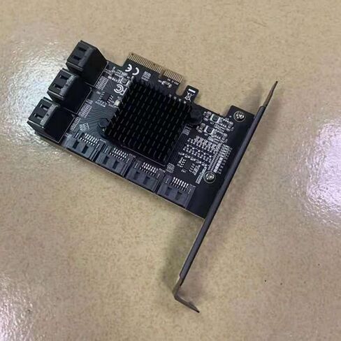 TIDTALEO 10-Port Serial Ata 3.0 Expansion Card Pcie X4 3.0 Interface Controller Card Adapter for Hard Drive and Workstation with Stable and Lossless Transmission in Kuwait